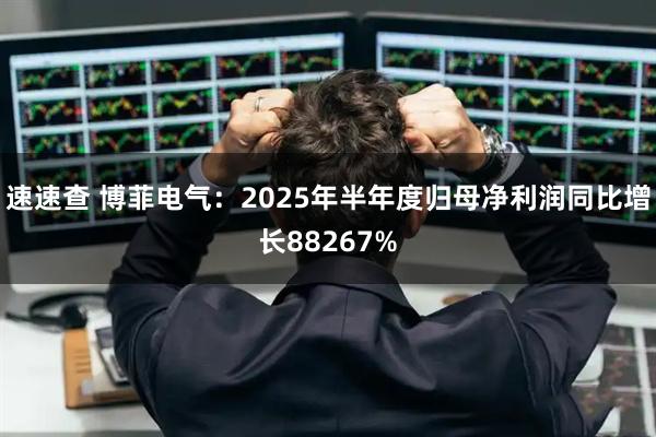 速速查 博菲电气：2025年半年度归母净利润同比增长88267%